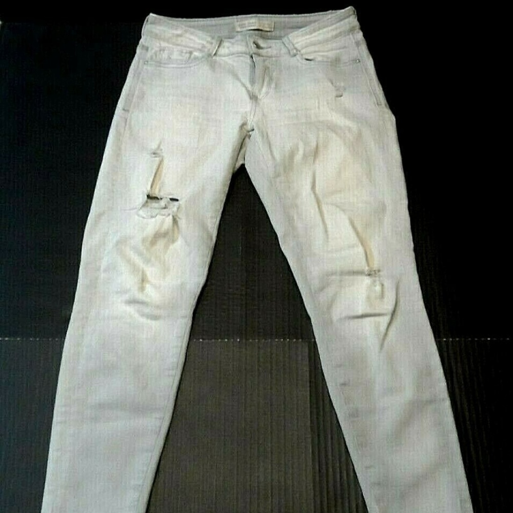 Zara Basic Z1975 Womens Jeans Distressed Size 4 - Picture 1 of 8